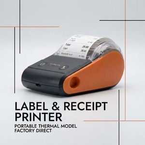 Impresora térmica portátil inalámbrica de 58 mm con logotipo personalizado, mini impresora de recibos con impresión de un clic para cafeterías y bares de aperitivos - Product Image 1