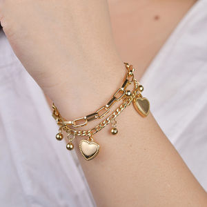 Bijoux <span class=keywords><strong>Horoscope</strong></span> plaqué or <span class=keywords><strong>2021</strong></span> pour femmes, bijoux de haute qualité, bracelet en chaîne en acier inoxydable 14K, en forme de cœur, livraison gratuite - Product Image 4