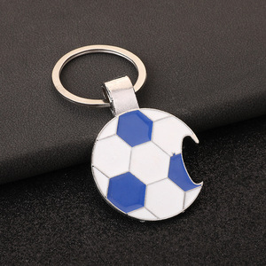 New Designer Zinc Alloy Metal Keychains Football Soccer-Themed Bottle Opener <b>Key</b> Rings Bag <b>Holder</b> Fashion Trend Promotional - Product Image 5