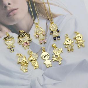 Collier pendentif enfant en cristal <span class=keywords><strong>BD</strong></span>-D1112, plaqué or cuivre, bijoux pour fils et filles - Product Image 1