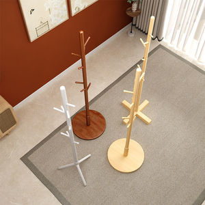 Solid Wood Coat Rack Floor <b>Standing</b> Bedroom Clothes Organizer Multiple Sizes Tree Shape <b>Hat</b> And Bag Holder - Product Image 4