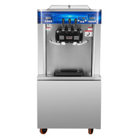 Nouvelle machine à glace molle commerciale à double système, compresseurs indépendants, garantie 1 an pour la restauration, fruits et lait