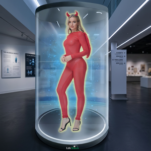 3D โฮโลแกรม21.5นิ้ว Android OS Ai Human ตู้โฮโลแกรมหน้าจอใสท่อโฮโลแกรมแบบโต้ตอบ - Product Image 6