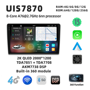 7870 2K <span class=keywords><strong>Android</strong></span> 13 REPRODUCTOR DE DVD para coche Carplay Auto Radio estéreo para Toyota Tacoma 2005-2013 unidad principal navegación Gps - Product Image 4