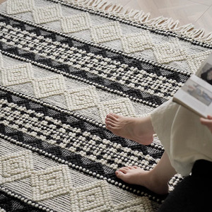 Tapis en laine noué à la main, style marocain vintage, tapis en laine fait à la main - Product Image 5