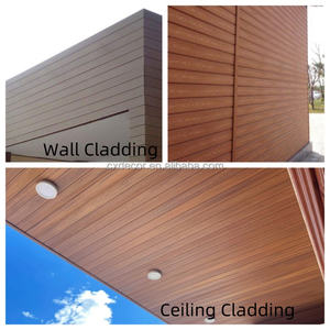 Panneaux muraux de revêtement extérieur en ASA co-extrudé de 170 mm de large, feuilles de toiture en PVC décoratives, panneaux en WPC plastique pour extérieur - Product Image 4