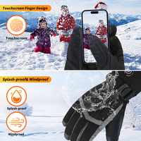 Gants de ski chauffants en nylon à doigts séparés, imperméables, les plus chauds, en gros, personnalisés, avec batterie rechargeable, pour l'hiver, le snowboard