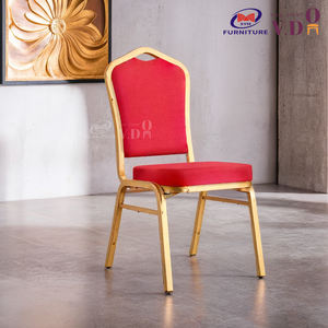 Venta al por mayor barato de lujo apilable oro hierro Metal boda banquete silla Hotel muebles sillas de aluminio para fiestas y eventos - Product Image 1
