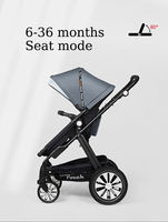 Poussette de voyage pliable légère et compacte en alliage d'aluminium pour bébé, avec position haute