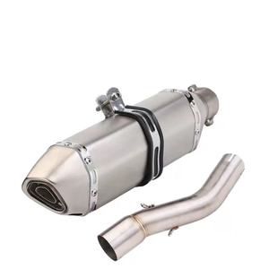 Convient pour Suzuki GSX250/250R/DL250 Scorpion/<span class=keywords><strong>Yoshimura</strong></span>/SC/AR, ensemble de tuyaux d'échappement intermédiaire et arrière, noir/argent - Product Image 4