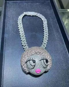 Lujo hombres mujeres Hip Hop Bling joyería personalizable Moissanite diamante colgante con chapado Premium colgante de moda o encanto - Product Image 1