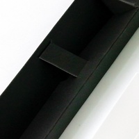 Stock prêt boîte de papier à fenêtre transparente givrée boîte-cadeau d'emballage de papeterie étui à stylo noir étui à crayons bon marché et élégant