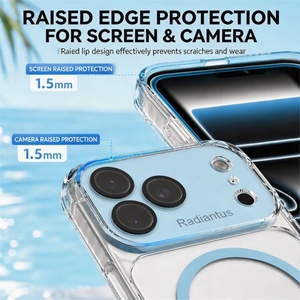 เคสโทรศัพท์ใสแม่เหล็กแฟชั่นสำหรับ iPhone 17 11 12 13 14 15 16 Pro Max 17 Air พร้อมฟิล์มเลนส์ HD กันกระแทก - Product Image 4