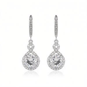 Orecchini Chopard E461 in oro bianco con diamanti, taglio rotondo brillante, colore D, stile classico da donna per matrimonio - Product Image 1