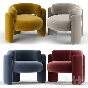Fauteuil simple de luxe américain, design minimaliste italien, chaise de salon pour la décoration intérieure - Product Image 3