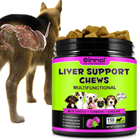 Oimmal Compléments Masticables Détoxifiants pour le Foie Chardon-Marie Curcuma pour Chiens 150 unités Santé Digestive Prix de Gros Suppléments Alimentaires pour Animaux
