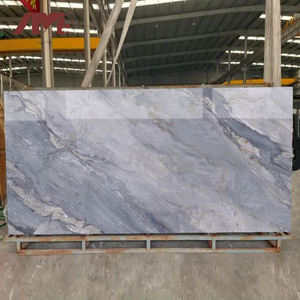 Revêtement mural Panneau de marbre bleu 1200*2400mm Comptoir de sol Dalles de céramique en porcelaine Carrelage Pierre frittée - Product Image 4