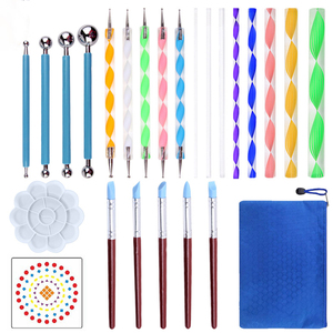 Mandala Dotting <strong>Tools</strong> Kit Painting <strong>Tool</strong> Kits Brushes Paint Tray Mandala <strong>Tools</strong> for Rocks Coloring Drawing and Drafting - Product Image 1