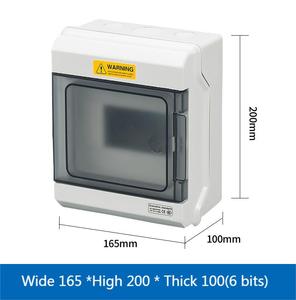 6way Surface Mount IP66 Waterproof Distribution Box 4-36 Way Press-to-Open Minimalist Electrical Enclosure Only <b>empty</b> <b>boxes</b> - Product Image 3