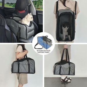 Haustier Tragetasche Autositz Nest fuer Hund Katze Mittelkonsole Rucksackstil wasserdicht Wildleder Reissverschluss rechteckig - Product Image 4