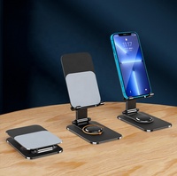 Support de téléphone portable pliable et réglable, base en métal, support de téléphone de bureau, support antidérapant pour tablette, pour iPad, pour tous les smartphones