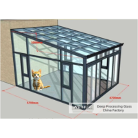 Villa Véranda Extérieure 4 Toutes Saisons Sunroom Addition Extended Verre Trempé Laminé Aluminium Jardin Conservatoire