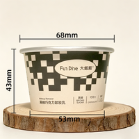 Gobelet en papier jetable biodégradable à paroi simple de 3 oz de la marque Victory, de qualité alimentaire, avec impression offset, pour sushi, nouilles, sucre