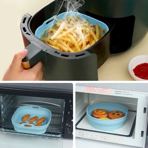 New Square Round Foldable Reusable Non-stick <b>Airfryer</b> Silicone <b>Liners</b> Kitchen Silicone Pot Baking Pan Stocked - Product Image 5