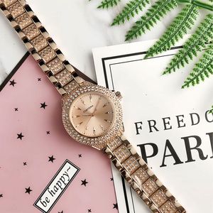 Relojes Mk Originales para Mujer, <span class=keywords><strong>Reloj</strong></span> de Cuarzo Elegante para Dama, Relojes con Correa de Acero Perfecta, Resistentes al Agua, con Diamantes, Casuales - Product Image 2