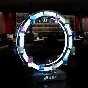 Soporte Redondo para Vasos de Chupito con Luz LED Htk para Bar, KTV, Fiesta, Cóctel, Salón, Decoración de Cumpleaños - Product Image 4