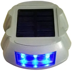 แผงโซลาร์ IP68ไร้สายพลังงานแสงอาทิตย์สำหรับติดถนนไฟ LED สีฟ้าพลังงานแสงอาทิตย์
