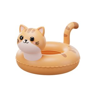 Matelas de plage <span class=keywords><strong>gonflable</strong></span> personnalisé en forme de tête de <span class=keywords><strong>chat</strong></span> pour fêtes aquatiques estivales - Product Image 5