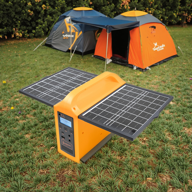 Custom 200w 12v 20ah Mini Silent Lead Acid Battery All in One Portable Solar Power Generator Power Station with Solar Panels