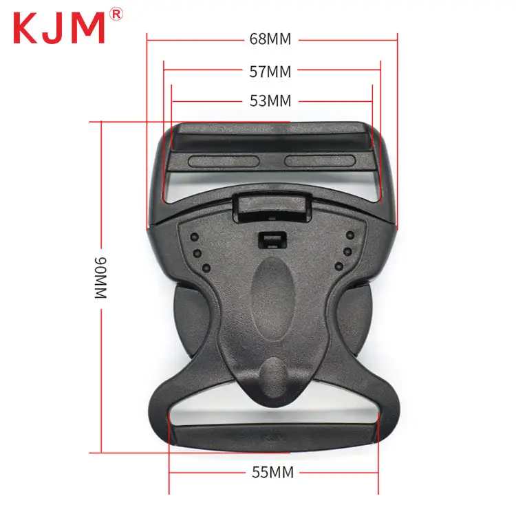 KJM Pom Certificado GRS reciclado 50mm 2 Polegadas Plástico tático Correia Ajustável Fivela de liberação rápida lateral com trava
