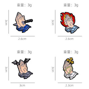 Ingrosso gesus croce spilla da preghiera cristian religioso in metallo morbido smalto spilla zaino per abbigliamento distintivo gioielli spille - Product Image 6