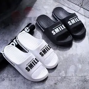 Summer New Men'S Outdoor People'S Words Slippers Slippers Parts Flat Wide Band Slides For Clean Chaussons Enfnat Luxury House