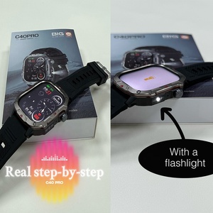 Nuovo Design Smartwatch da Esterno C40 PRO Impermeabile Montre Connecte Orologio Intelligente alla Moda con Torcia per Uomini e Donne - Product Image 2