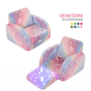Canapé pour tout-petits <span class=keywords><strong>en</strong></span> velours personnalisé OEM, canapé-<span class=keywords><strong>lit</strong></span> lumineux pour tout-petits, canapé-<span class=keywords><strong>lit</strong></span> pliable coloré 2-<span class=keywords><strong>en</strong></span>-1 convertible <span class=keywords><strong>en</strong></span> <span class=keywords><strong>lit</strong></span> pour enfants - Product Image 1