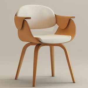 Silla decorativa de cuero estilo <span class=keywords><strong>Barcelona</strong></span> con marco cromado - Product Image 4