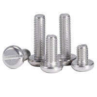 Plated Stainless Steel Round Head Slotted Screw Fine Thread Class 8 Metric/Inch M4-M10 & 20mm Sizes