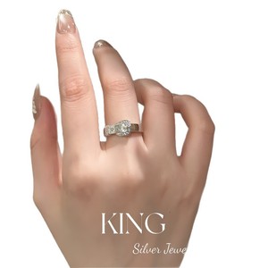 Bague Boucle de Ceinture en Argent Sterling S925 Micro-Pavé pour Femme, Bijou Tendance, Cadeau - Product Image 5