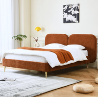 Meilleur Prix Cadre de Lit Complet Rembourré en Tissu Tufté en Lit Queen Size avec Tête de Lit Plate-Forme Lits Queen Size Chambre Lit Moderne