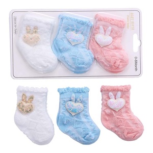 Chaussettes Bébé Respirantes et Anti-Transpiration, Nœud Papillon en Maille, Couleur Unie, pour Nouveau-né, Coffret Cadeau <span class=keywords><strong>3</strong></span>-en-1 - Product Image 6