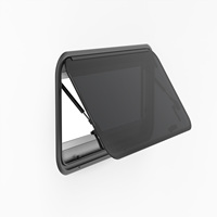Ventanas de Aleación de Aluminio para Automóviles, Ventanas de Vidrio Acrílico con Mecanismo de Empuje y Tracción para Autocaravanas, Remolques, Campers, Caravanas, 900x500 mm