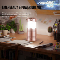 Lanterne de camping LED portable CE avec éclairage à 360 degrés, étanche pour la randonnée et le camping