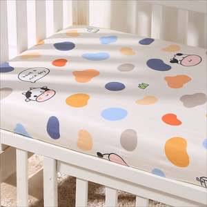 Draps de lit en coton pour berceau, draps de berceau personnalisés imprimés en coton pour bébés garçons et filles - Product Image 3