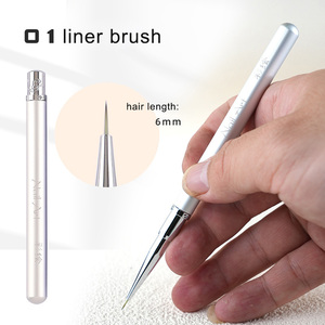 Multicolor Metal Nail Art Brush Set <b>Builder</b> Gel Flower Detail Liner Brushes for French Manicure Painting - Product Image 6