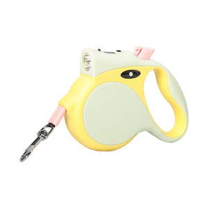 KingHon Vente en gros, laisse rétractable pour chien et chat en nylon extensible de 5 m, mini-laisse rétractable en ABS, mousqueton réfléchissant avec lumière LED - Product Image 5