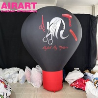 Ballon à air chaud gonflable personnalisé avec logo, décoration publicitaire promotionnelle, ballon à air chaud rouge gonflable de grande taille