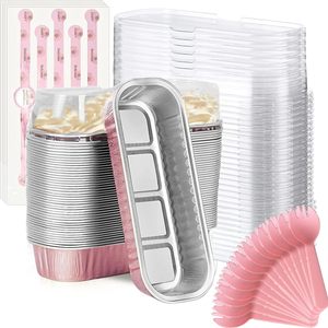 Rectangular <b>Takeaway</b> Thicker Pan Food Tray Kitchen Cake Baking Cup Disposable Aluminum Foil <b>Container</b> - Product Image 1